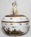 031506 GERMAN KPM PORCELAIN TUREEN DIA 10 AS IS