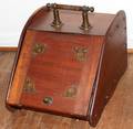 030401 ENGLISH OAK COAL SCUTTLE C1890 H 13 W 13