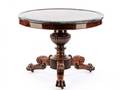 Mahogany  Portoro Empire Style Center Table