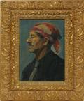 OIL ON CANVAS C 1930 PORTRAIT OF A PEASANT MAN
