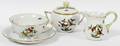 HEREND ROTHSCHILD BIRD PORCELAIN TEA CUPSSAUCERS