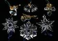 SWAROVSKI CRYSTAL SNOWFLAKE  CHRISTMAS ORNAMENTS