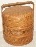 060432 CHINESE WICKER BASKET H 16 DIA 14