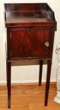 052430 ENGLISH MAHOGANY NIGHT STAND 19TH CY H 34