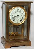 052446 SETH THOMAS BRASS CLOCK H 11 W 7 D 5