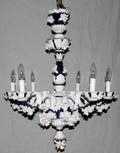 051468 GERMAN PORCELAIN SIXLIGHT CHANDELIER H 31