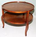 051485 WALNUT TWOTIER END TABLES PAIR H 22
