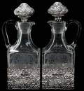 040423 DUTCH CRYSTAL  SILVER VINEGAR  OIL BOTTLES