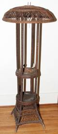 031538 EDWARDIAN WICKER LAMPSMOKING STAND H 67