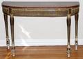 LOUIS XVI STYLE DECORATED WOOD CONSOLE