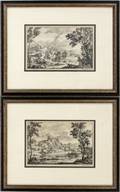 AFTER GASPARD POUSSIN ETCHINGS SUMMER LANDSCAPES