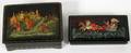 RUSSIAN LACQUER BOXES SIGNED TWO