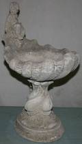 061541 CAST CEMENT BIRD BATH H 22 W 11 D 14