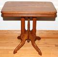 060472 EASTLAKE OAK PEDESTAL TABLE LATE 19TH C