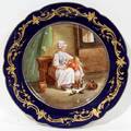 051541 SEVRES PORCELAIN PLATE DIA 9 14REPAIRED