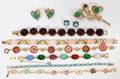 041566 BRACELETS  EARRINGS NINE PIECES