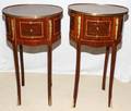 032472 FRENCH STYLE WALNUT COMMODES TWO H 27 L 16