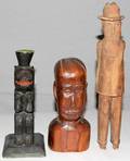 032460 AMERICAN PRIMITIVE WOOD CARVINGS LOT OF 3