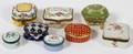 FRENCH  ENGLISH PORCELAIN PILL BOXES SEVEN