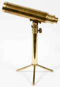 TASCO BRASS TELESCOPE ON TABLE TRIPOD