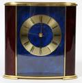 STUART AUSTIN BRASS  ENAMEL MANTEL CLOCK