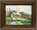 H SIMONS WATERCOLOR  GOUACHE DUTCH HOUSE