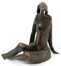 MODERN BRONZE FEMALE NUDE SCULPTURE