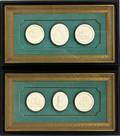 WEDGWOOD STYLE BISQUE SEALS 6 IN 2 FRAMES