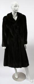 NORELL BLACK WILLOW MINK COAT FOR BONWIT TELLER