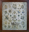 Bucks County Pennsylvania silk on gauze Quaker needlework dated 1805