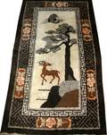061556 CHINESE HAND WOVEN CARPET 56 X 32 ANTIQUE