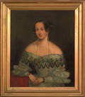 English oil on canvas portrait 19th c