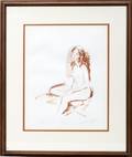 052511 JAN DE RUTH LITHOGRAPH 11 X 9 REPOSE