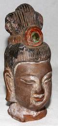 051573 TERRA COTTA HEAD OF QUAN YIN H 5 14