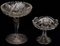 031628 AMERICAN CUT GLASS COMPOTES EARLY 20TH C