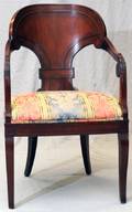 BAKER WOOD OPEN ARM CHAIR