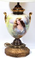 061030 SEVRES PORCELAIN URN C 1900 MOUNTED AS LAMP