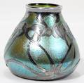 061026 ART NOUVEAU SILVERMOUNTED ART GLASS BUD VASE