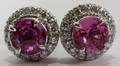 061042 270CT PINK SAPPHIRE  65CT DIAMOND EARRINGS