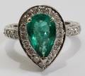 061041 182CT EMERALD  130CT DIAMOND RING