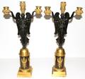 061010 FRENCH BRONZE FIGURAL CANDELABRA C 1890 PAIR