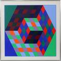 052036 VICTOR VASARELY SERIGRAPH 24 X 24 KOEB MC