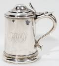 051007 AMERICAN SILVER TANKARD DATED 1853