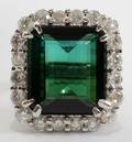 051046 1291CT TOURMALINE  300CT DIAMOND RING