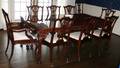 050037 MAHOGANY DINING TABLE  CHAIRS 12