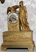 041048 FRENCH GILT BRONZE FIGURAL CLOCK