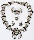 040037 MARIETTA SOSEEAH ZUNI INLAID SILVER NECKLACE