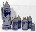 040055 GERMAN SALT GLAZED EARTHENWARE STEINS 20TH C 6