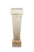 White Marble Tapered Wall Pedestal 19th C