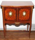 031031 FRENCH LOUIS XV WALNUT TWODOOR COMMODE H 30